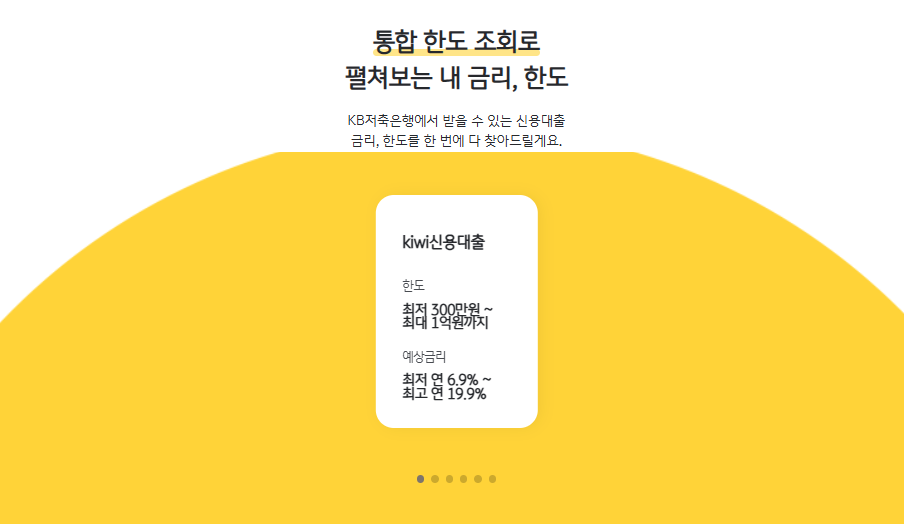 KB저축은행 kiwi신용대출